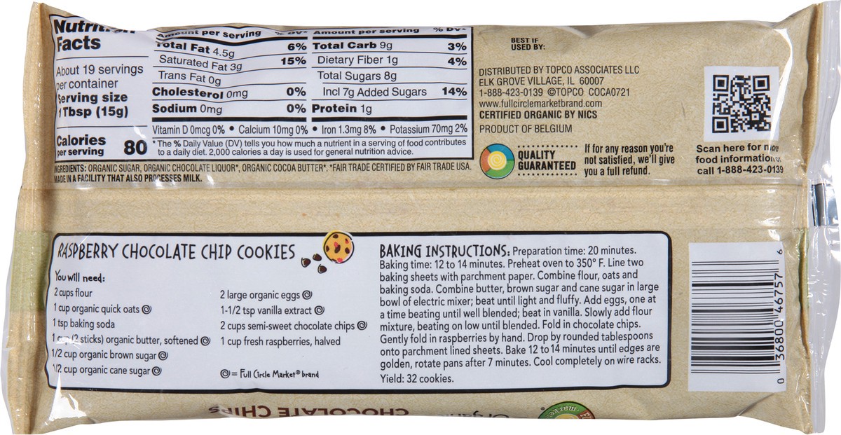 slide 2 of 9, Full Circle Market Organic 48% Cacao Semi-Sweet Chocolate Chips 10 oz, 10 oz