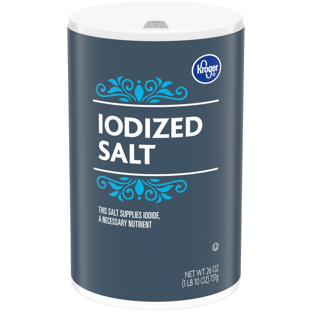 slide 1 of 1, Kroger Iodized Salt, 26 oz