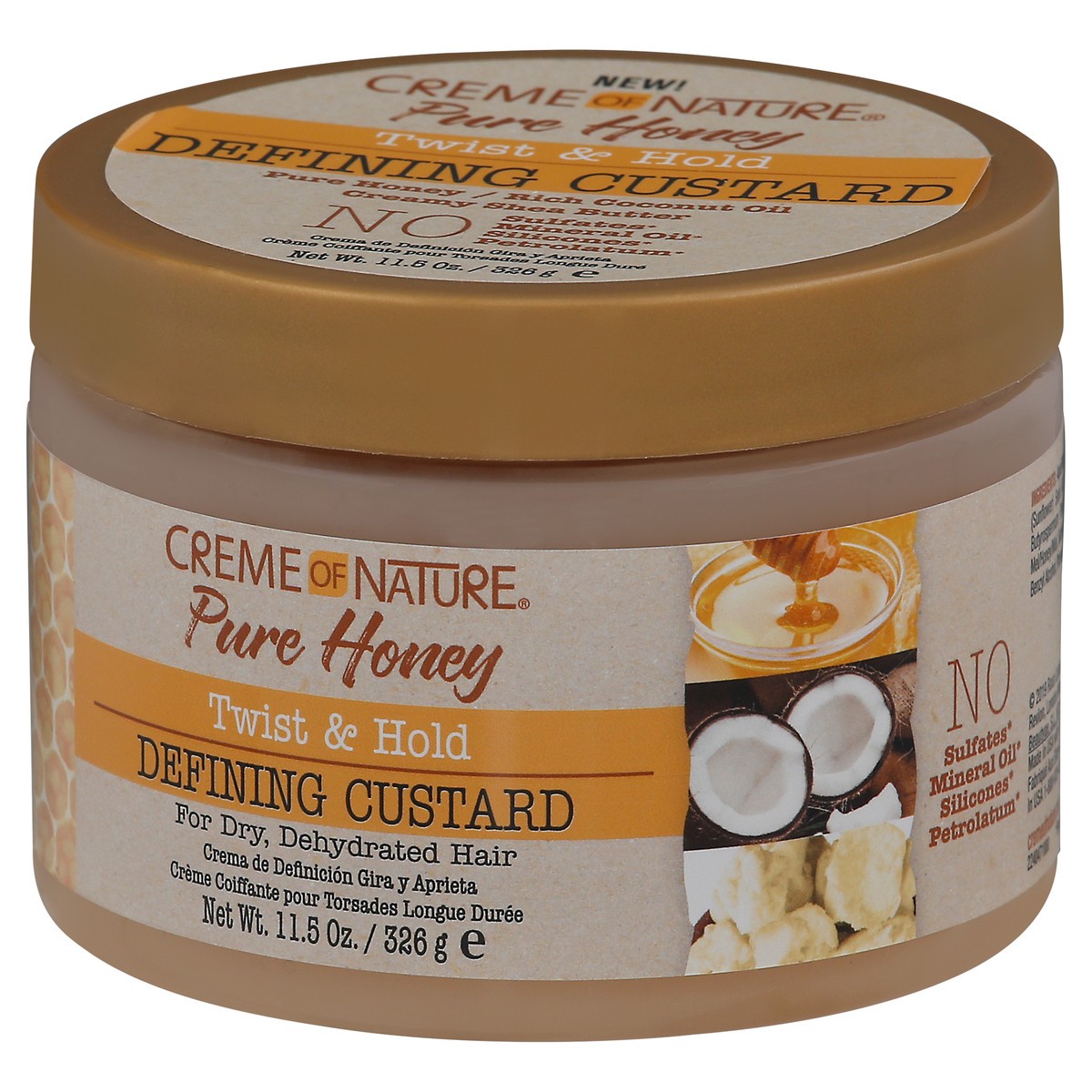 slide 9 of 11, Creme of Nature Pure Honey Twist & Hold Defining Custard 11.5 oz, 11.5 oz