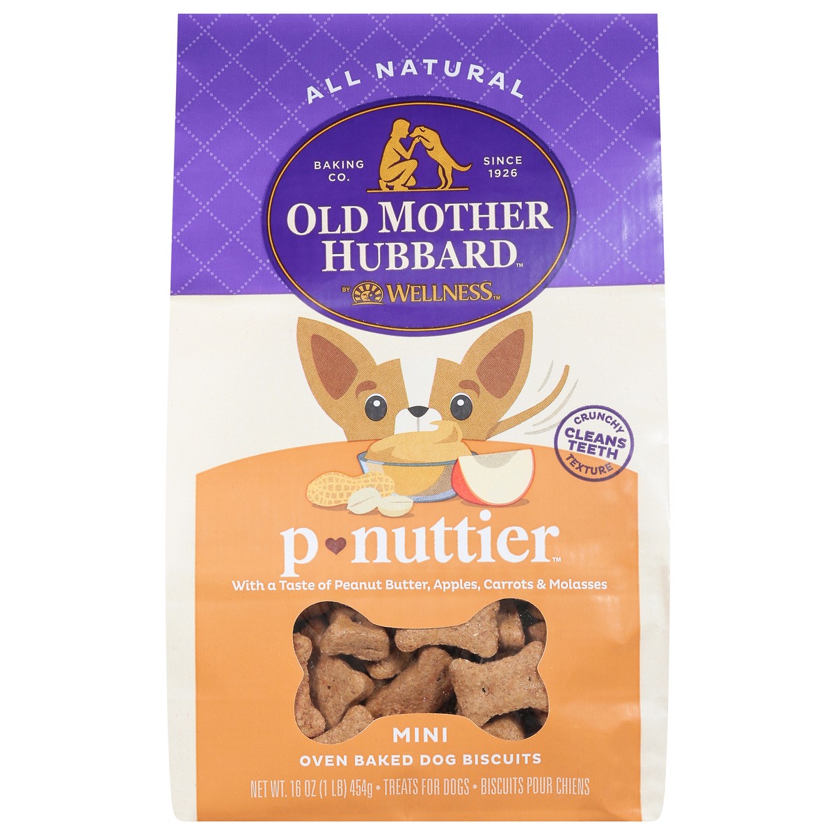 slide 1 of 9, Old Mother Hubbard Oven Baked Mini Pnuttier Dog Biscuit Mini 16 oz, 16 oz