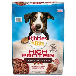 Kibbles N Bits Kibbles N' Bits Hi Protein Triple Steak Dog Food 14 Pounds