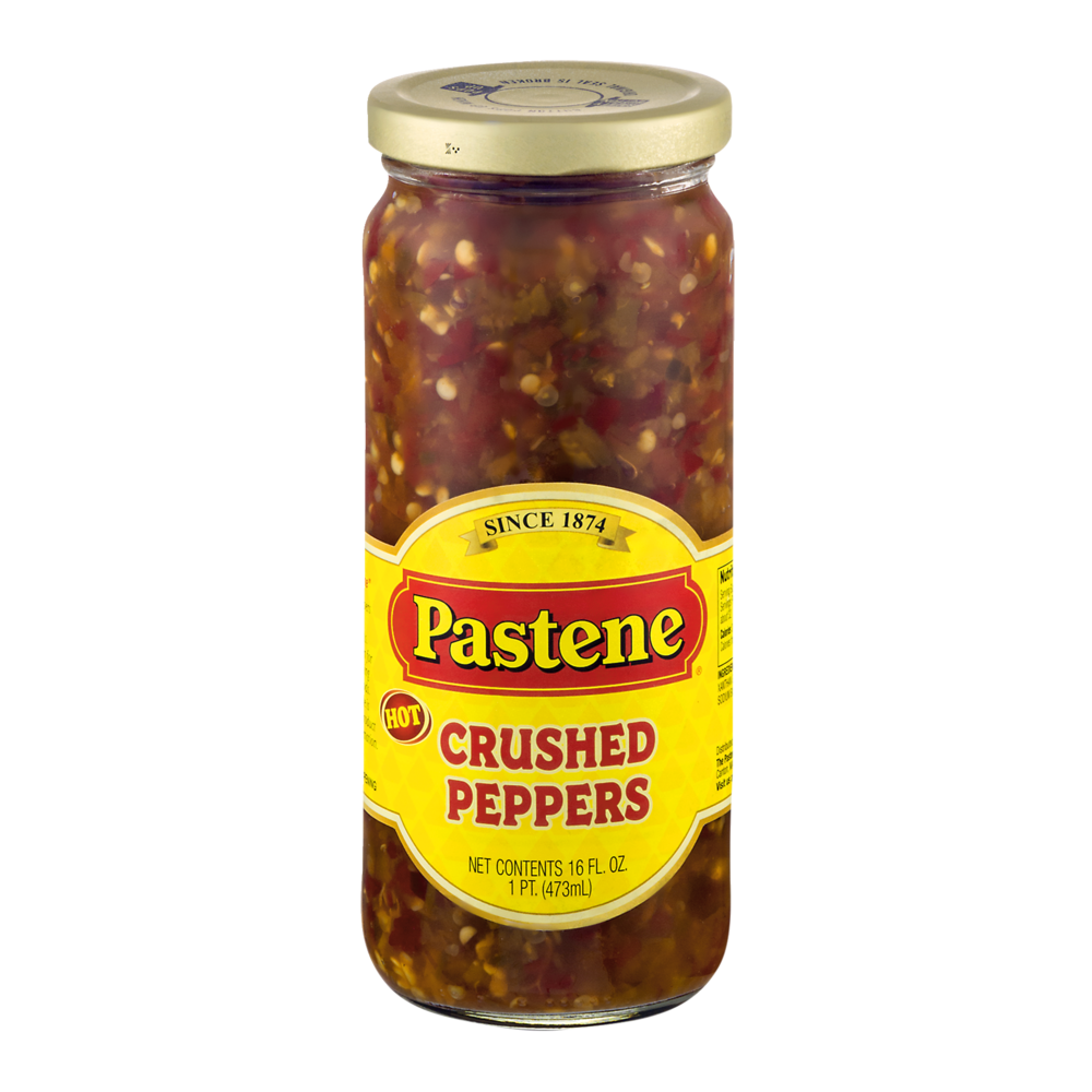slide 1 of 1, Pastene Hot Crushed Peppers, 16 oz