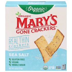 Mary's Gone Crackers Organic Real Thin Sea Salt Crackers 4.0 oz