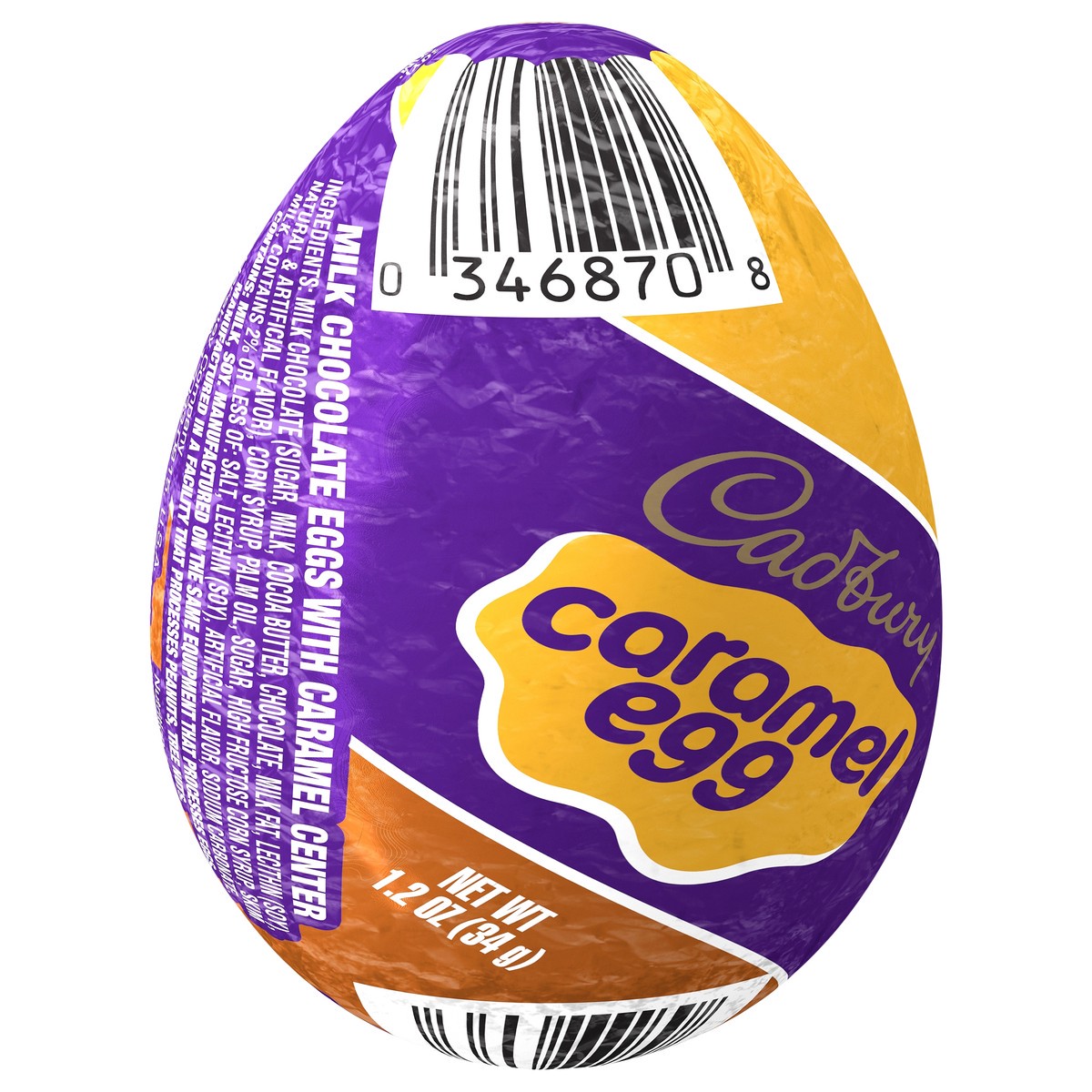 slide 1 of 1, CADBURY CARAMEL EGG Milk Chocolate Caramel Easter Candy Egg, 1.2 oz