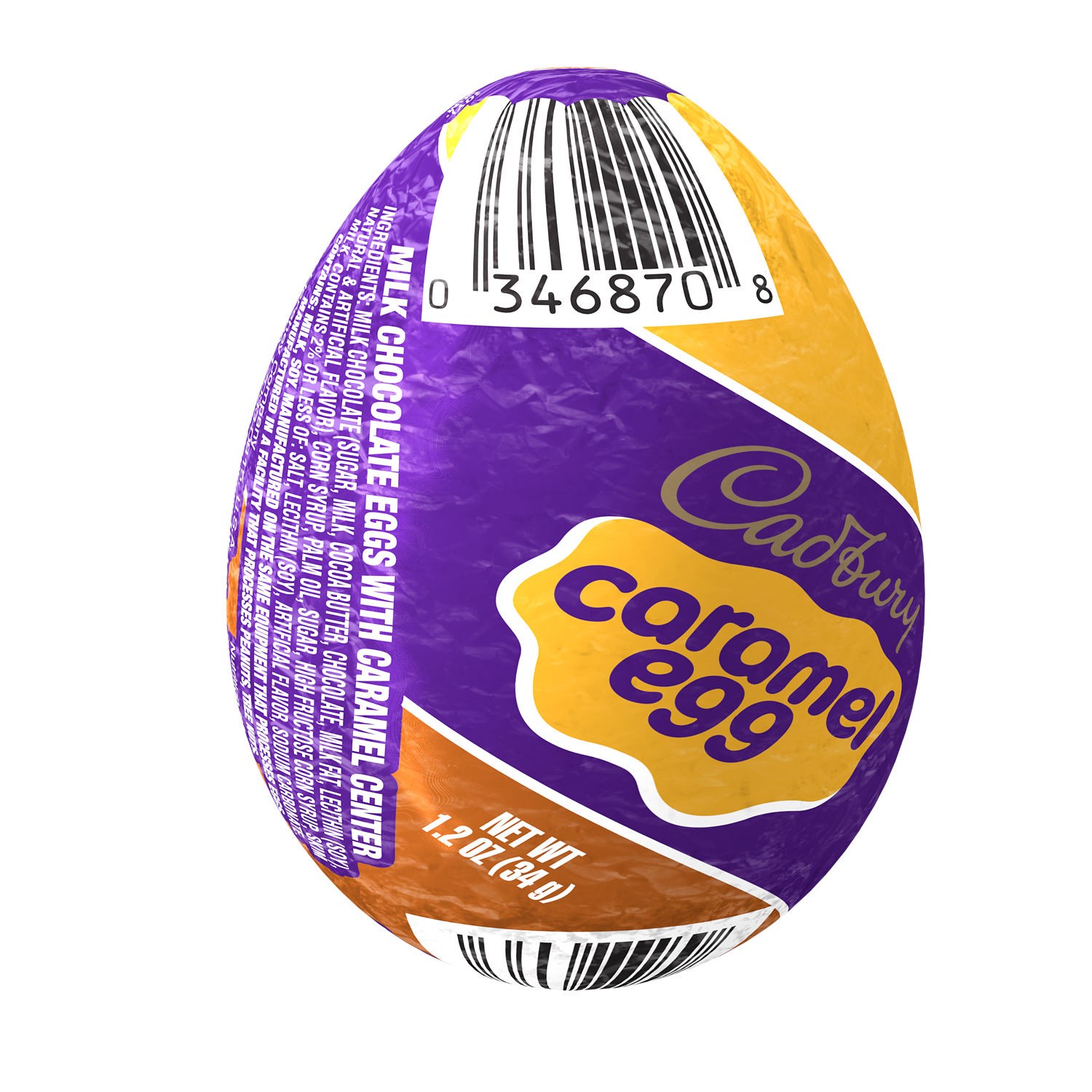 slide 1 of 1, Cadbury CARAMEL EGG Milk Chocolate Caramel, Easter Candy Egg, 1.2 oz, 1.2 oz