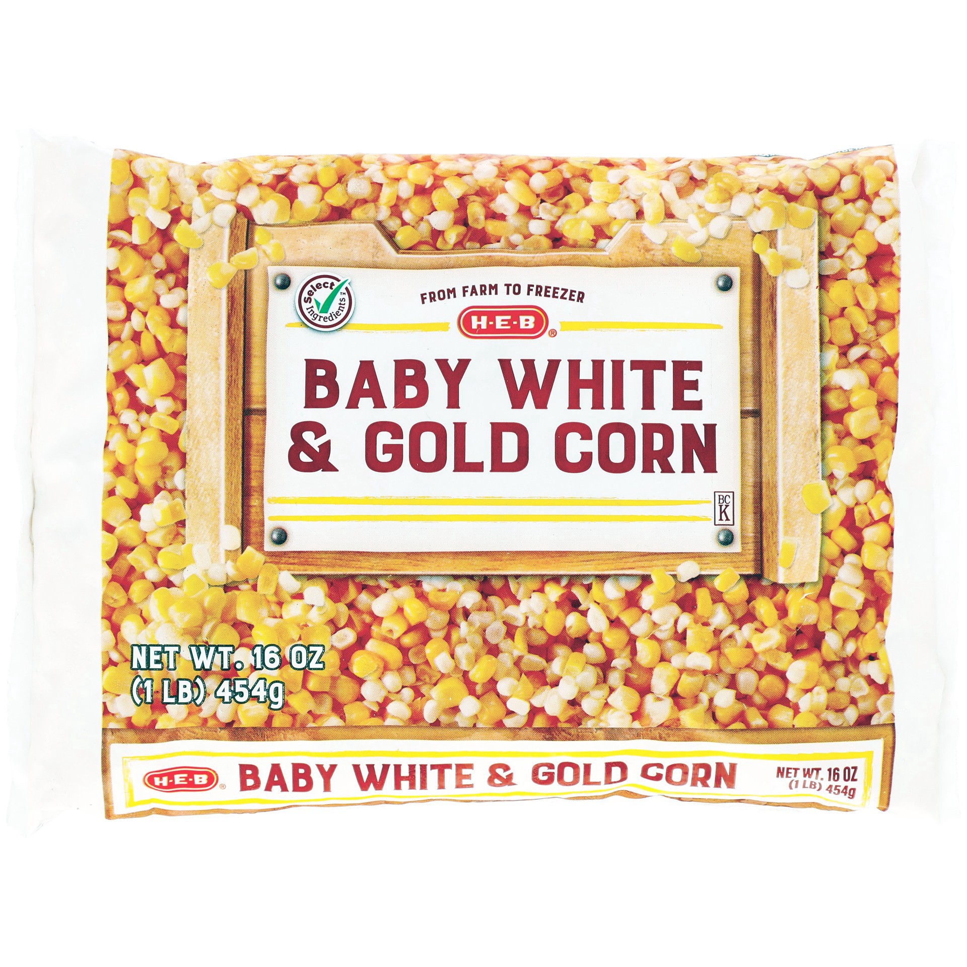 slide 1 of 1, H-E-B Baby White & Gold Corn, 16 oz