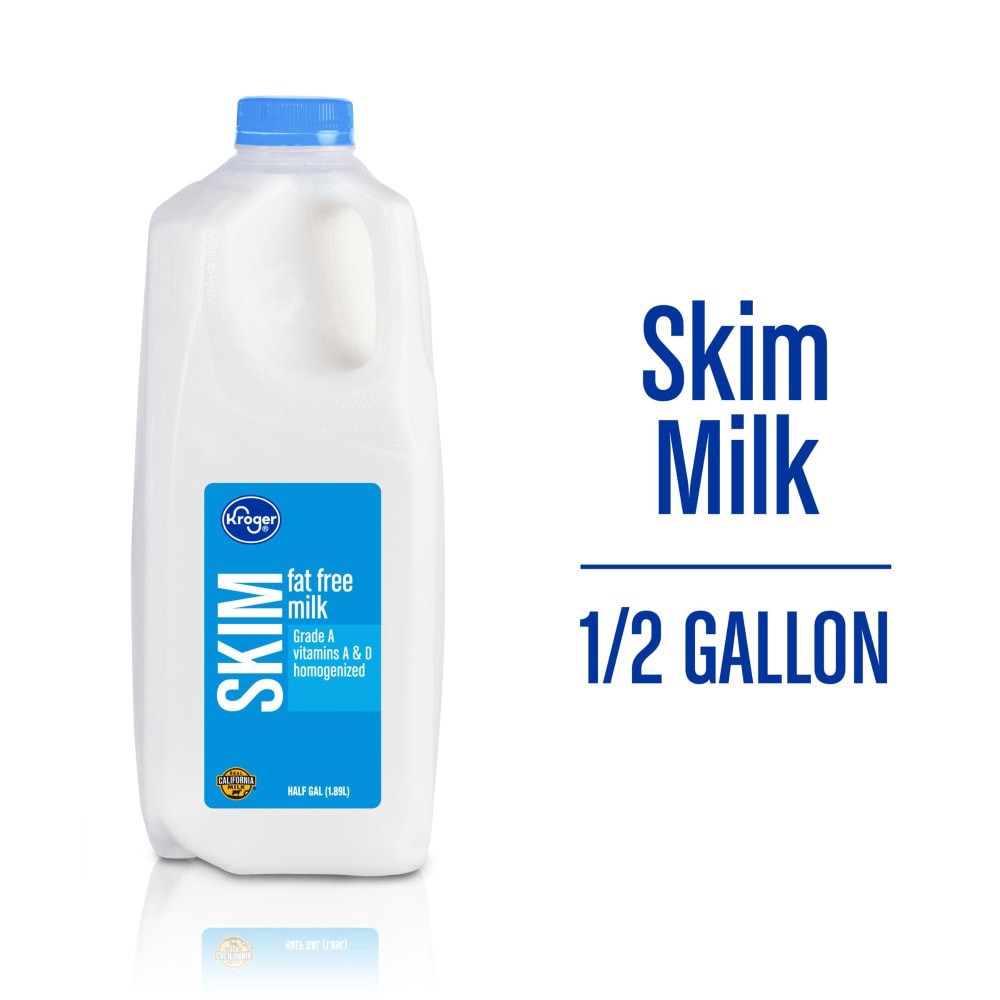 slide 2 of 4, Kroger Fat Free Skim Milk, 64 fl oz