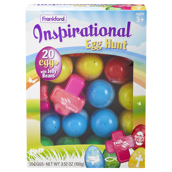 slide 1 of 1, Frankford Inspirational Easter Eggs with Jelly Beans, 20 ct