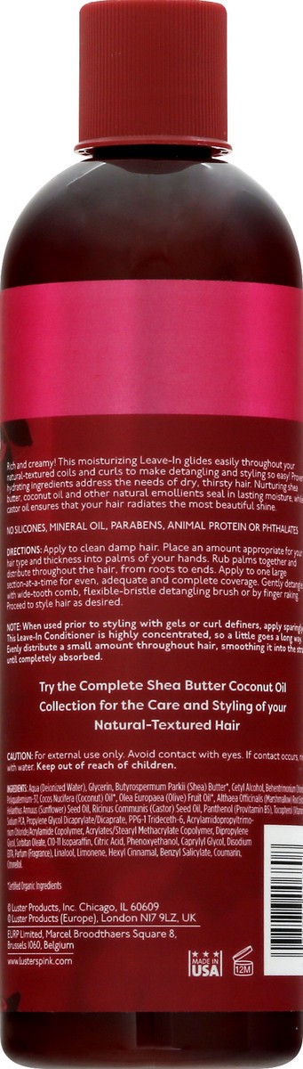 slide 6 of 9, Luster's Pink Shea Butter Coconut Oil Conditioner 355 ml, 355 ml