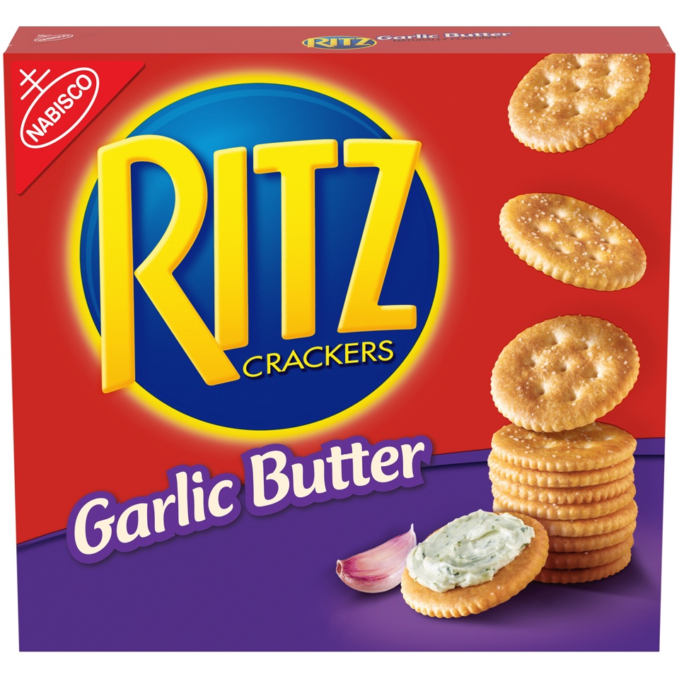 slide 2 of 9, Ritz Garlic Butter Crackers, 13.7 oz