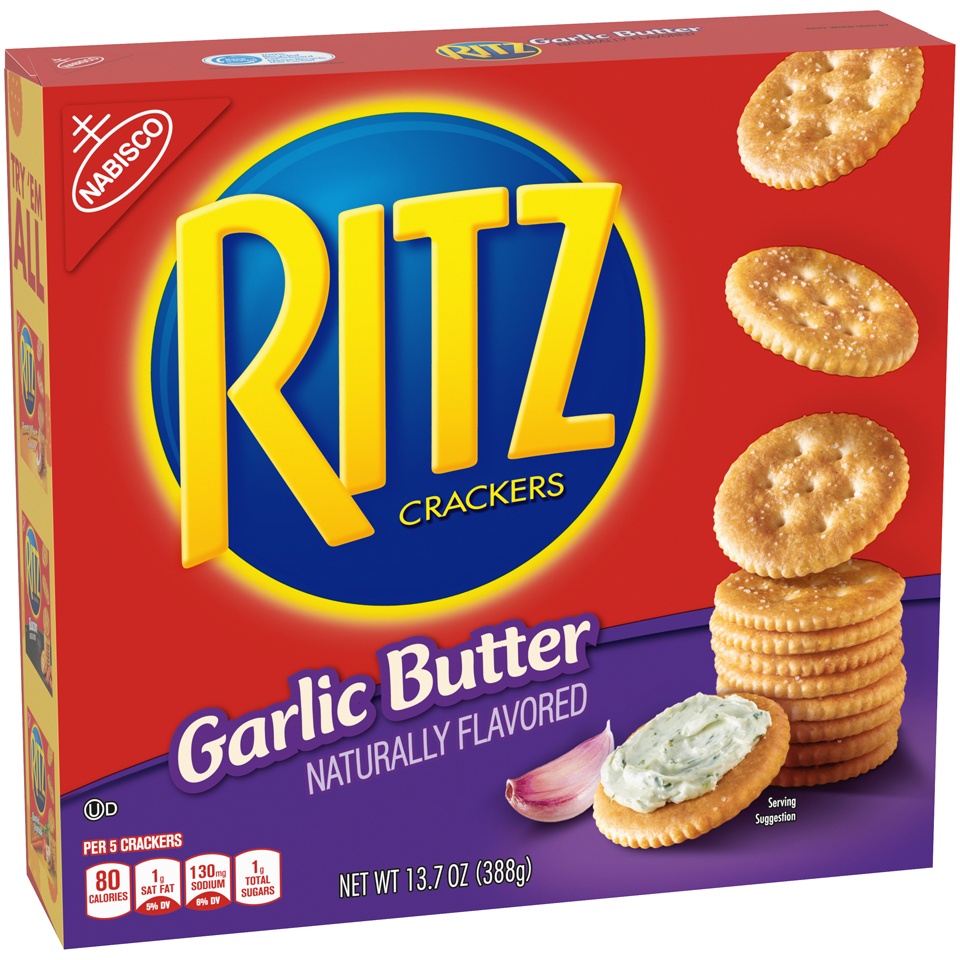 slide 3 of 9, Ritz Garlic Butter Crackers, 13.7 oz