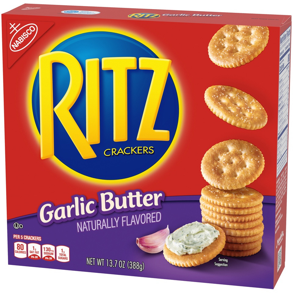 slide 4 of 9, Ritz Garlic Butter Crackers, 13.7 oz