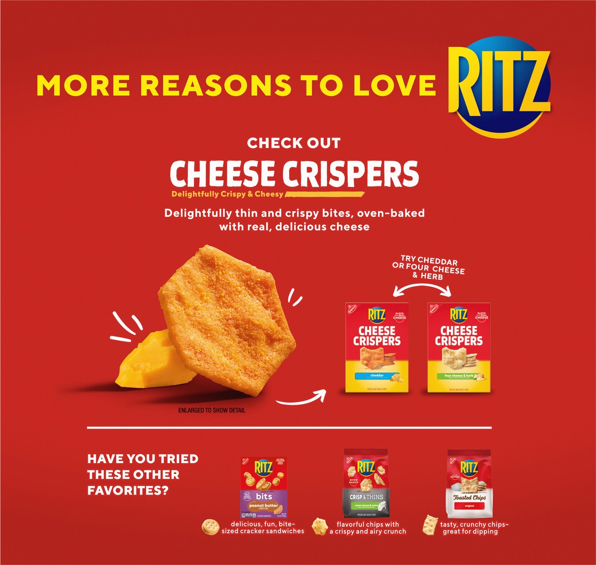 slide 3 of 9, RITZ Garlic Butter Crackers, Snacks for Kids and Adults, Lunch Snacks, 13.7 oz, 13.7 oz