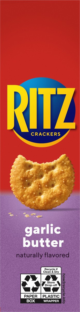 slide 5 of 9, RITZ Garlic Butter Crackers, Snacks for Kids and Adults, Lunch Snacks, 13.7 oz, 13.7 oz