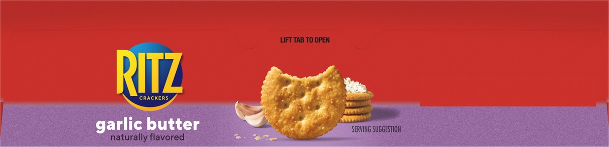 slide 8 of 9, RITZ Garlic Butter Crackers, Snacks for Kids and Adults, Lunch Snacks, 13.7 oz, 13.7 oz
