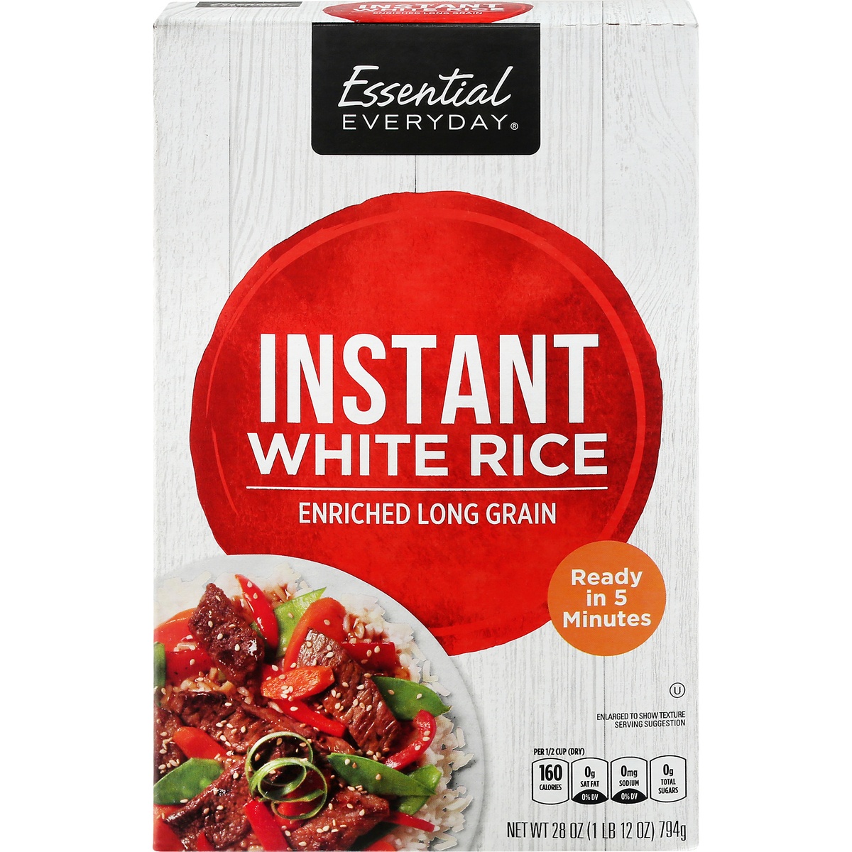 slide 1 of 1, Essential Everyday Instant White Rice, 28 oz