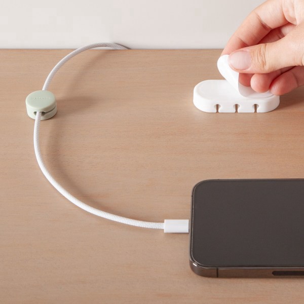 slide 2 of 6, U Brands® Adhesive Cord Organizer Clips, Multicolor, Set Of 4 Clips, 1 ct