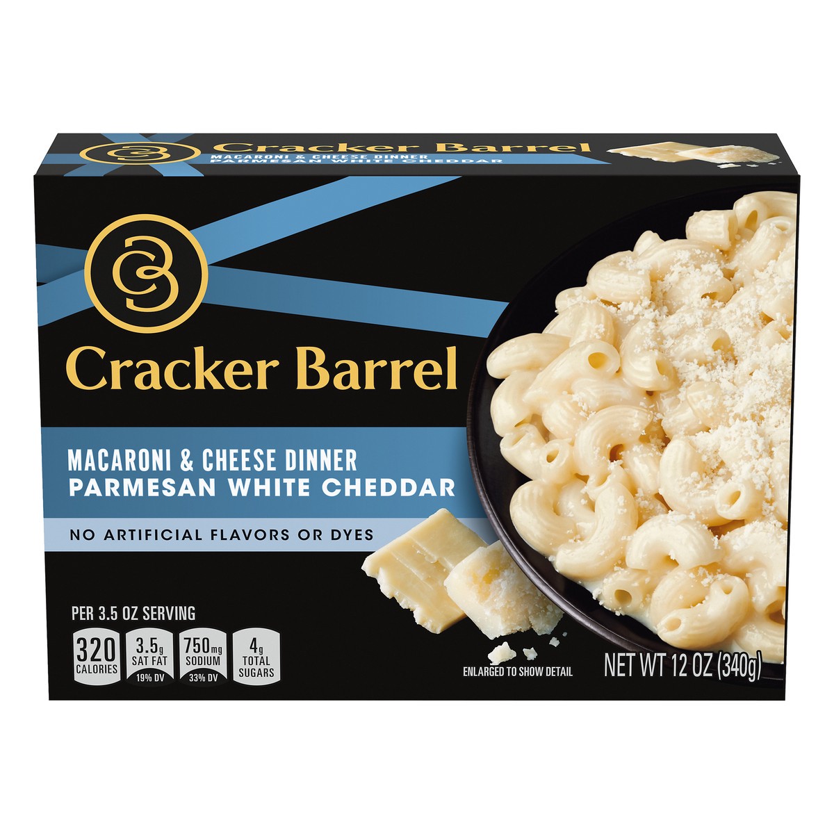 slide 10 of 14, Cracker Barrel Parmesan White Cheddar Macaroni and Cheese Dinner, 12 oz Box, 12 oz