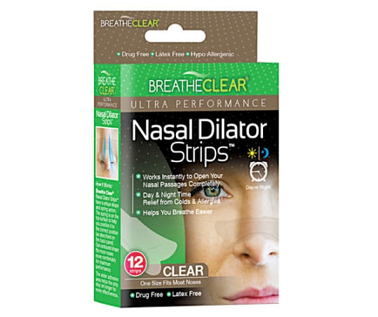 slide 1 of 1, Breathe The Clear Ultra Performance Nasal Dilator Strips, 12 ct