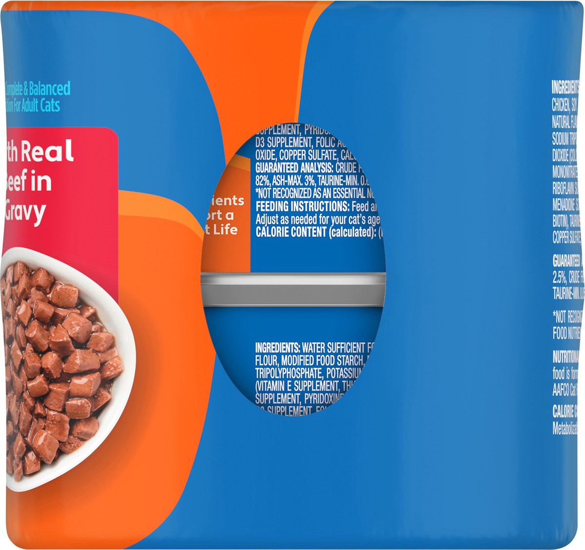 slide 7 of 15, 9 Lives Bites Real Beef In, 22 oz