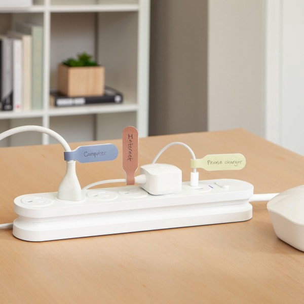 slide 7 of 7, U Brands® Hook-and-Loop Cable Organizer Cord Labels, Multicolor, Set Of 10 Labels, 1 ct