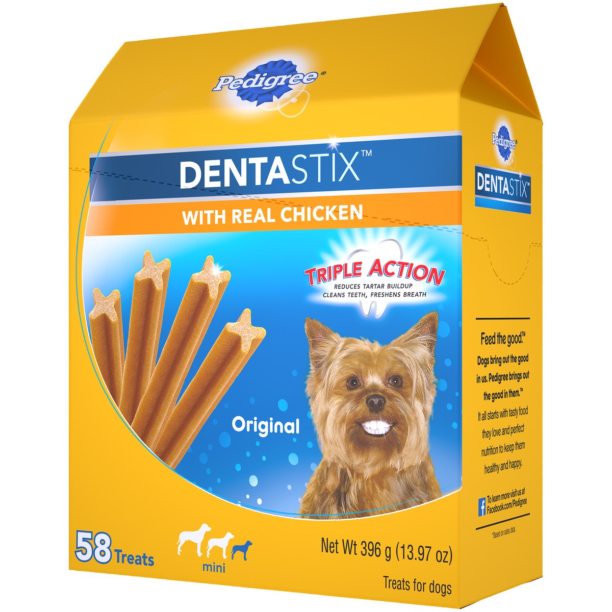 slide 3 of 9, Pedigree Dentastix Original Toy/Small Treats For Dogs, 58 ct; 13.97 oz