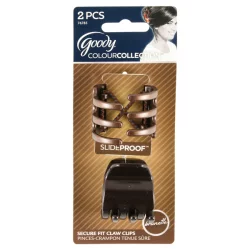 Goody Color Collection Brown 1/4 Claw Clips