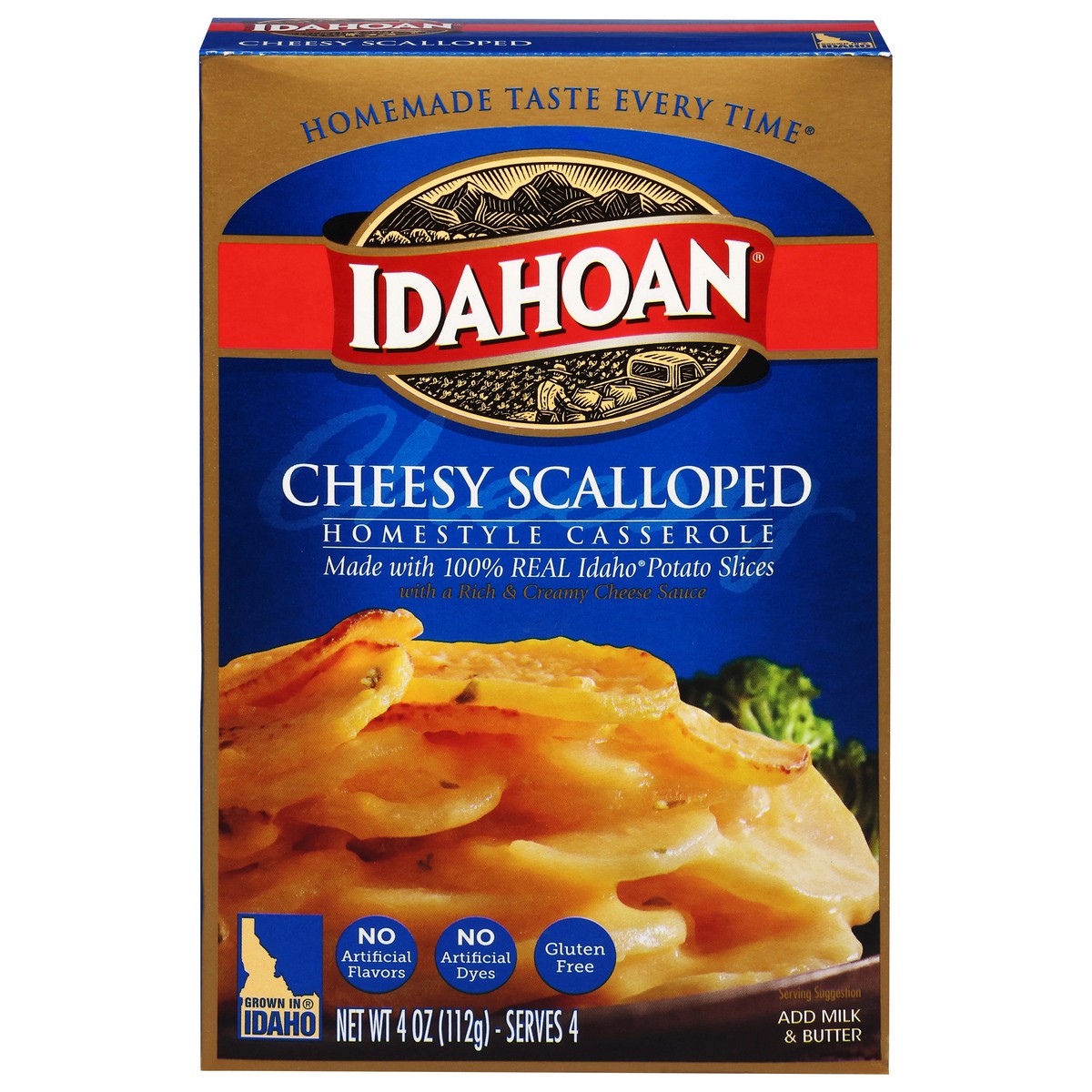 slide 1 of 21, Idahoan Homestyle Cheesy Scalloped Casserole 4 oz, 4 oz