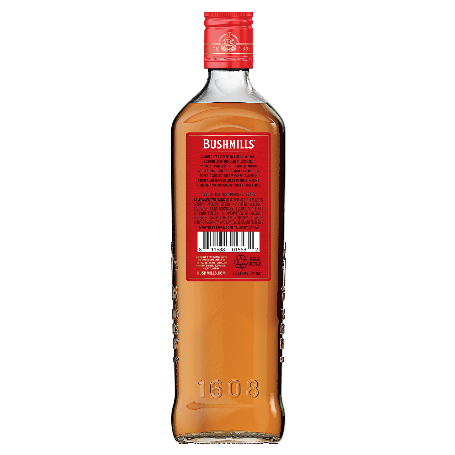 slide 3 of 5, Bushmills Red Bush Irish Whiskey 80 Proof - 750 ml, 750 ml