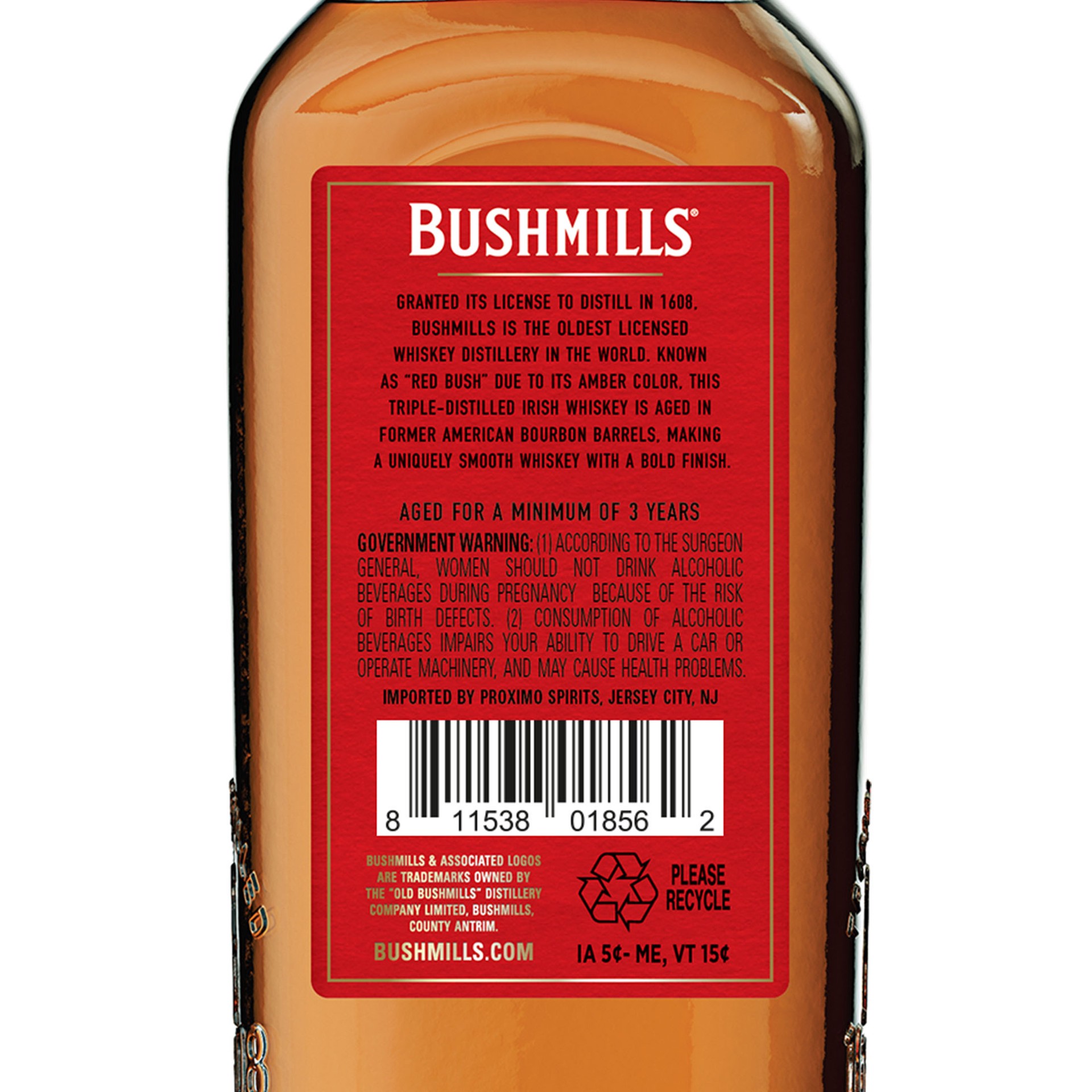 slide 4 of 5, Bushmills Red Bush Irish Whiskey 80 Proof - 750 ml, 750 ml