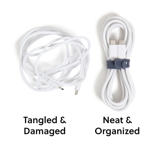 slide 3 of 7, U Brands® Silicone Cord Organizer Bands, Assorted, Set Of 6 Bands, 1 ct