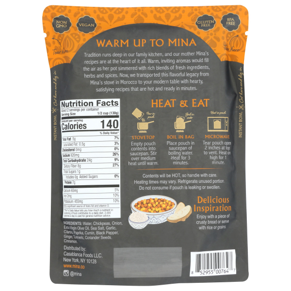 slide 4 of 5, Mina Hummus Moroccan Chickpea Stew 10 oz, 10 oz