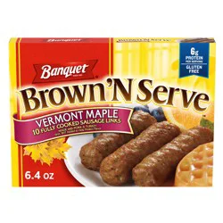 Banquet Brown 'N Serve Vermont Maple Sausage Links 10 ea