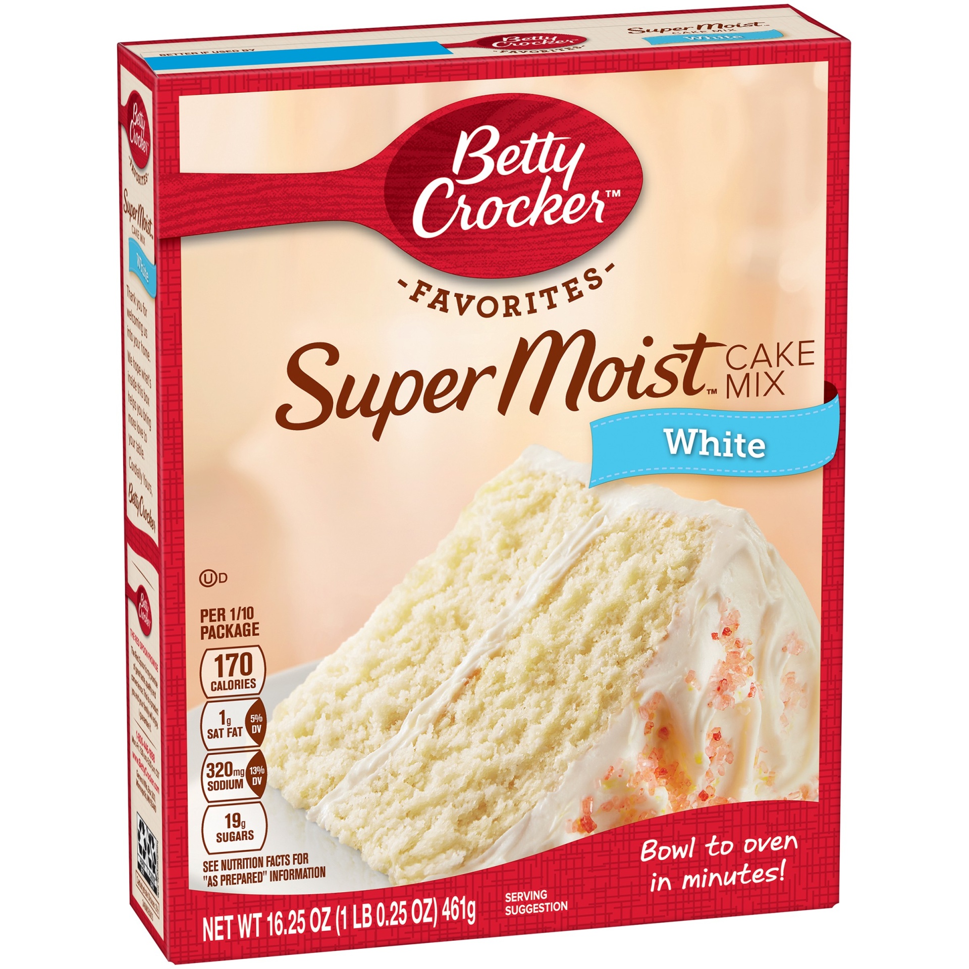 slide 1 of 5, Betty Crocker Super Moist White Cake Mix, 16.25 oz