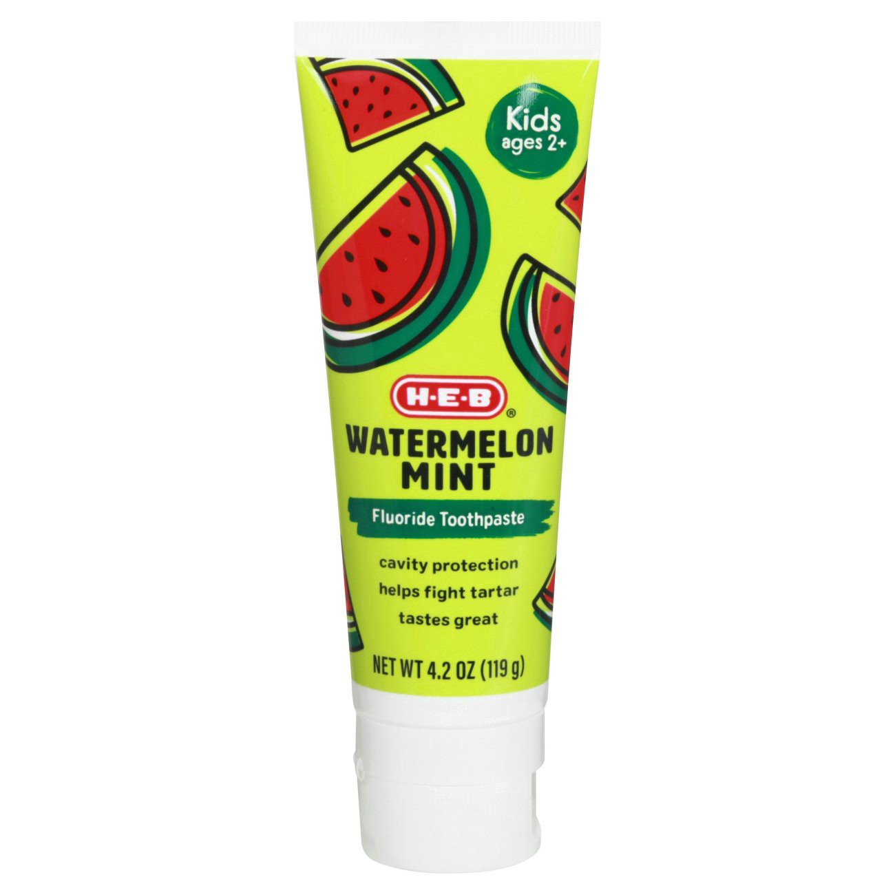slide 1 of 1, H-E-B Kids Cavity Protection Fluoride Toothpaste - Watermelon Mint, 4.2 oz