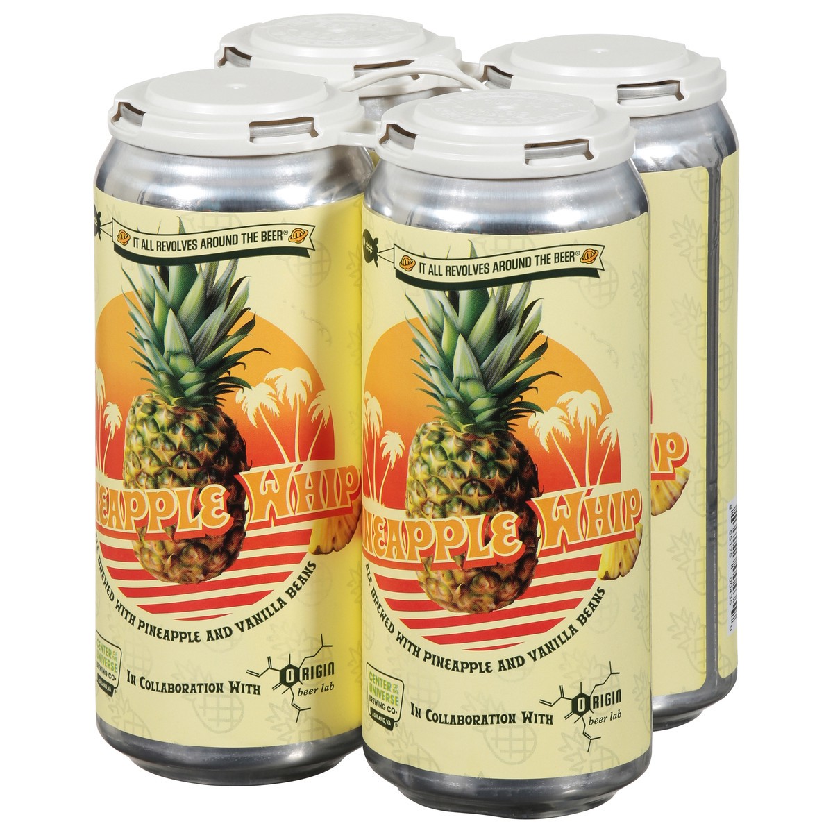 slide 5 of 9, Center of the Universe Brewing Co. Pineapple Whip Beer 4 - 16 fl oz Cans, 4 ct