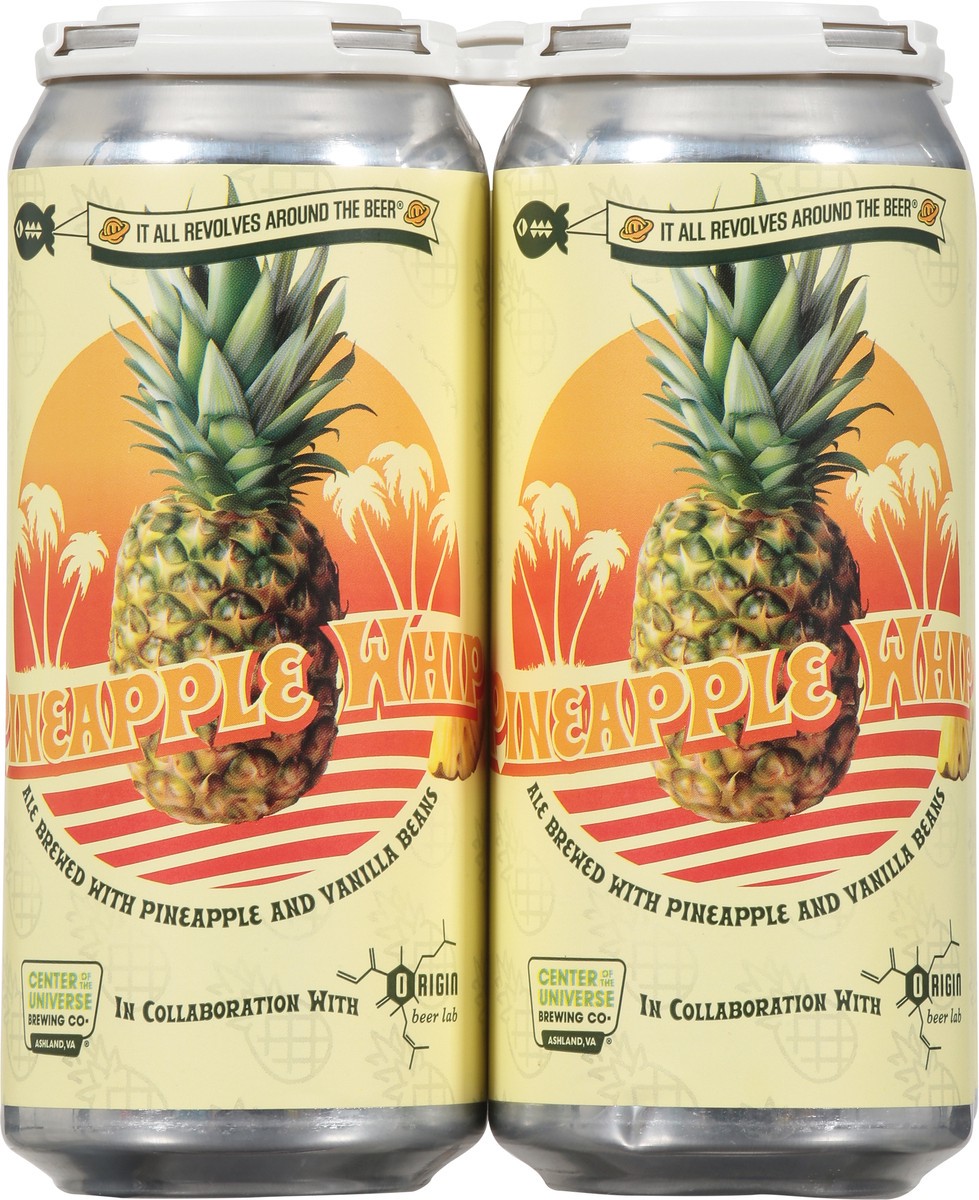 slide 4 of 9, Center of the Universe Brewing Co. Pineapple Whip Beer 4 - 16 fl oz Cans, 4 ct