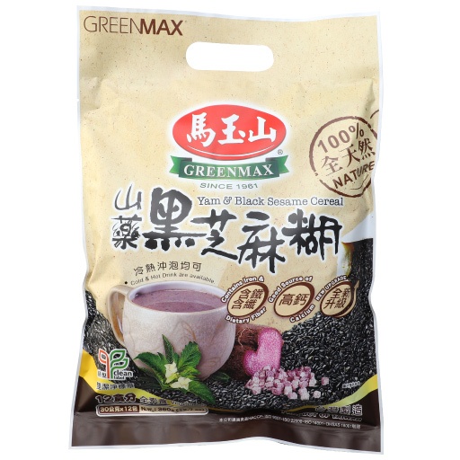 slide 1 of 1, Greenmax Sc/Bag Yam & Blk Sesame Cereal, 12.7 oz