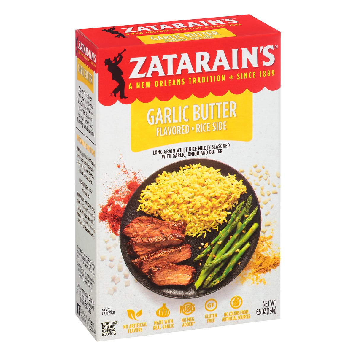 slide 2 of 10, Zatarain's Garlic Butter Rice Side 6.5 oz. Box, 6.5 oz