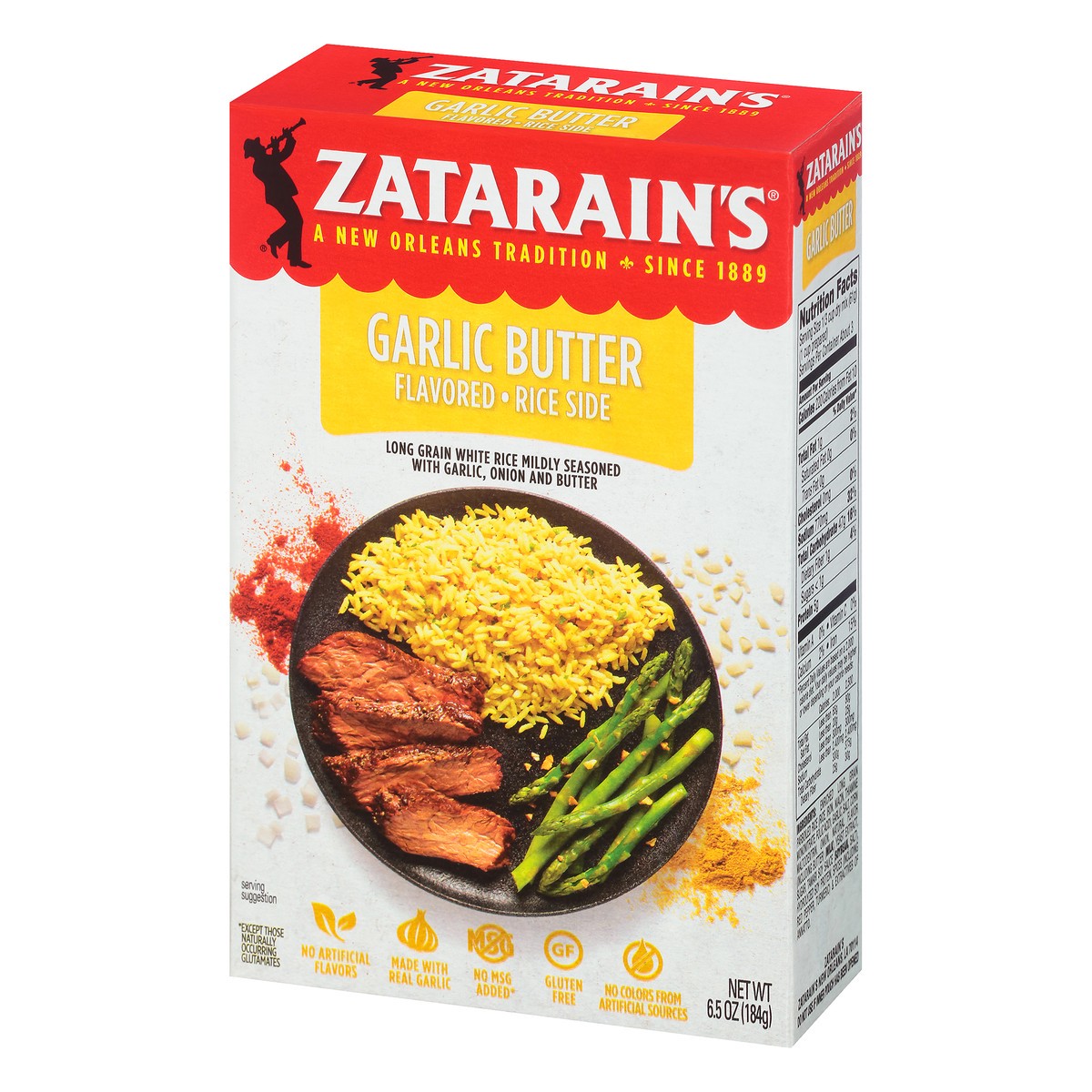 slide 4 of 10, Zatarain's Garlic Butter Rice Side 6.5 oz. Box, 6.5 oz
