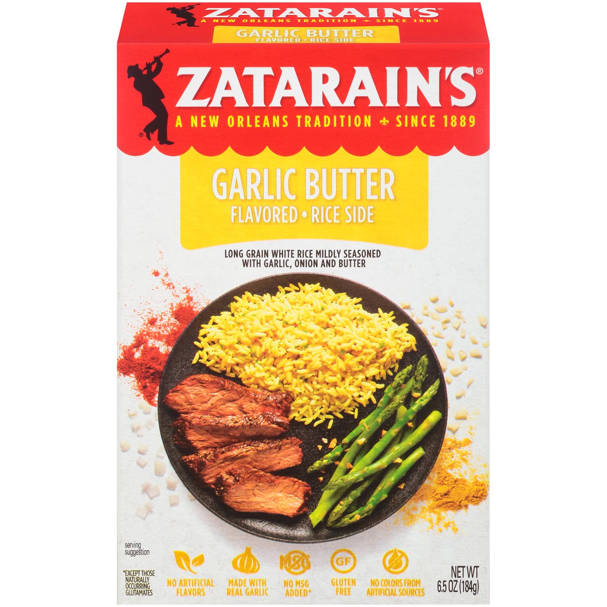 slide 1 of 10, Zatarain's Garlic Butter Rice Side 6.5 oz. Box, 6.5 oz