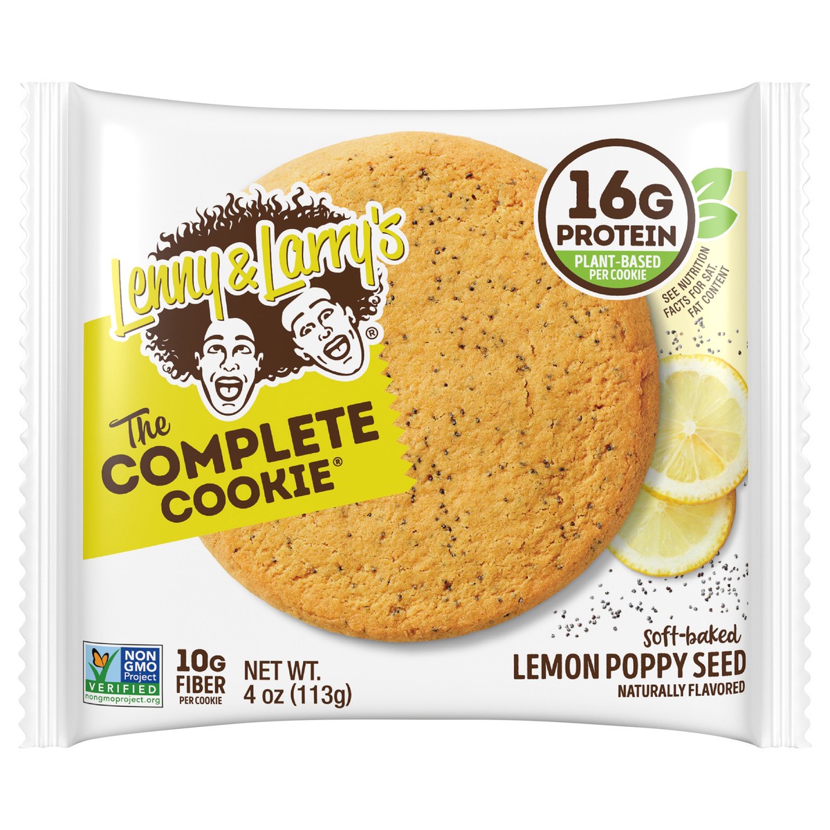 slide 1 of 1, Lenny & Larry's The Complete Cookie, Lemon Poppy Seed, 4oz- 12ct, 4 oz