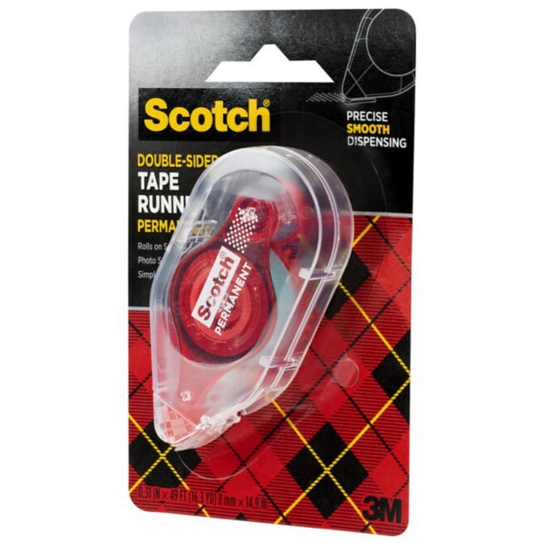 slide 2 of 7, Scotch Adhesive Dot Roller, Clear, 1/3'' X 588'', 1 ct