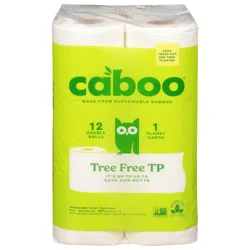 Caboo 2-Ply Double Rolls Bamboo Bath Tissue 12 ea