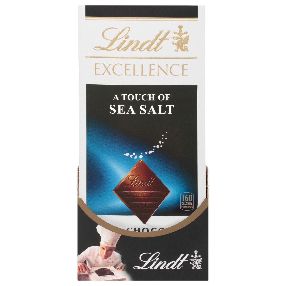 slide 1 of 10, Lindt Excellence A Touch of Sea Salt Dark Chocolate 1 ea, 1 ct