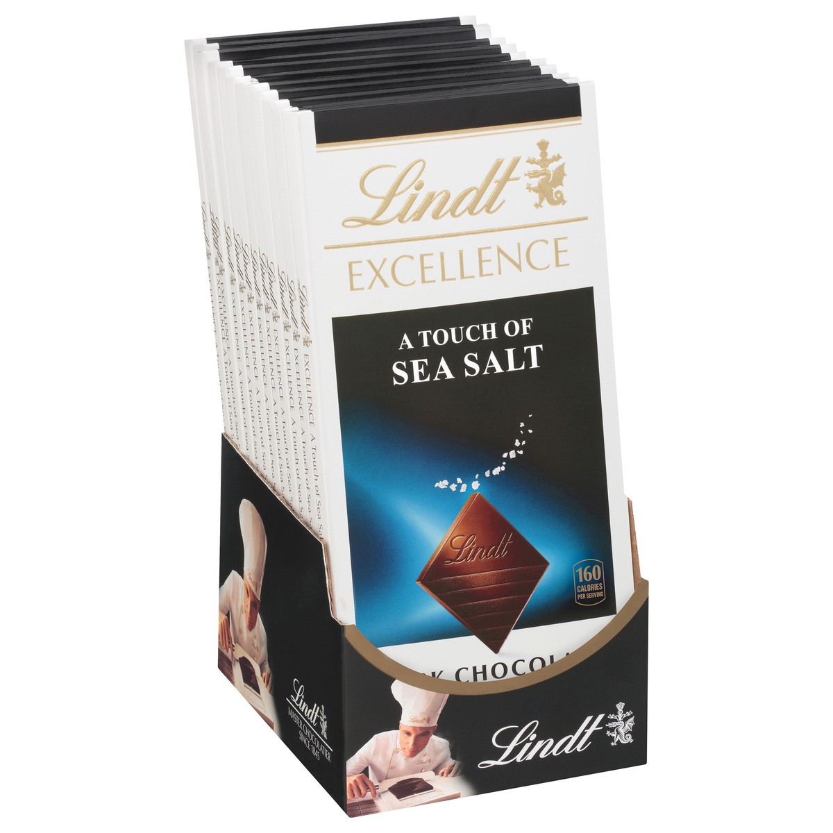 slide 4 of 10, Lindt Excellence A Touch of Sea Salt Dark Chocolate 1 ea, 1 ct