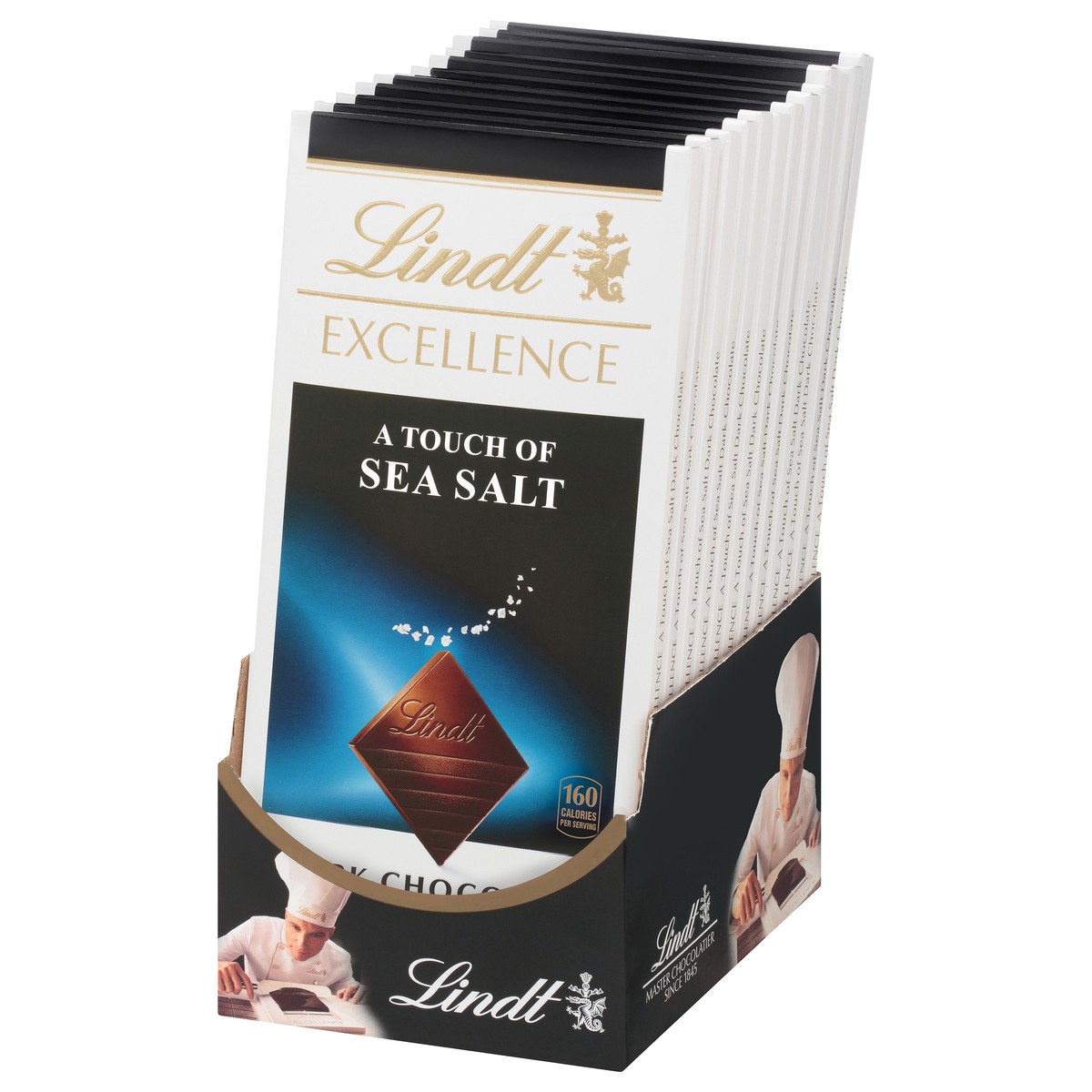 slide 9 of 10, Lindt Excellence A Touch of Sea Salt Dark Chocolate 1 ea, 1 ct