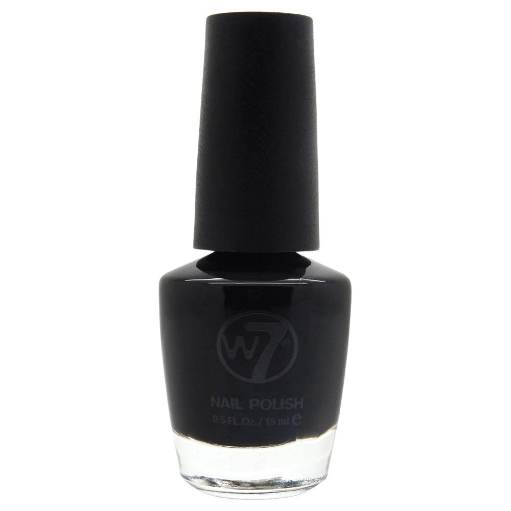slide 1 of 1, W7 Nail Polish - Black, 1 ct