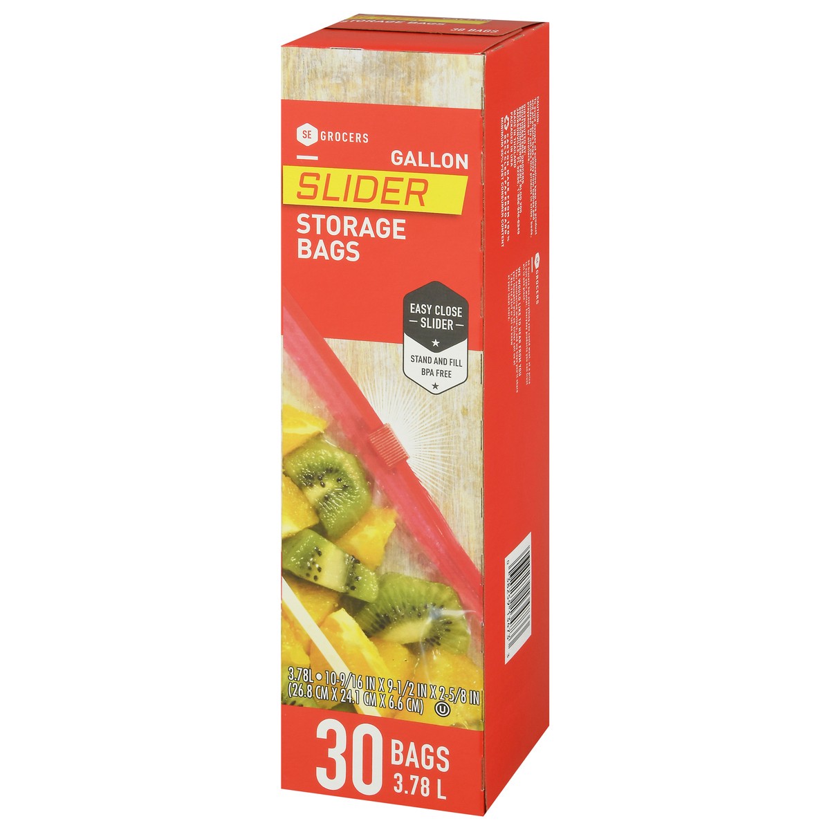 slide 9 of 12, SE Grocers Gallon Storage Bags, 30 ct