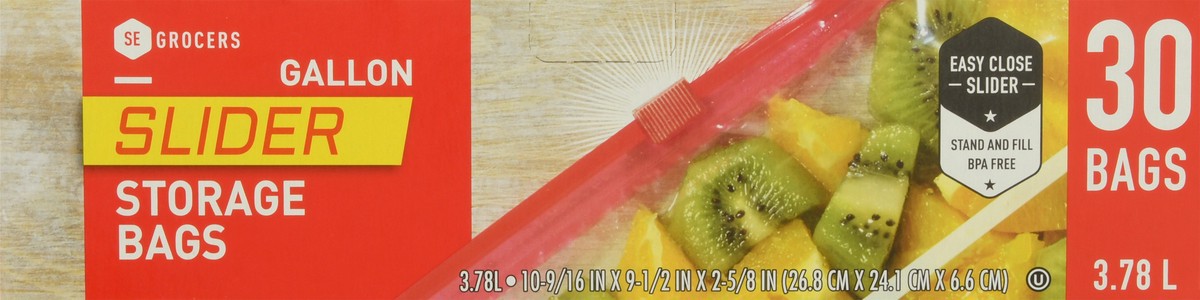 slide 6 of 12, SE Grocers Gallon Storage Bags, 30 ct